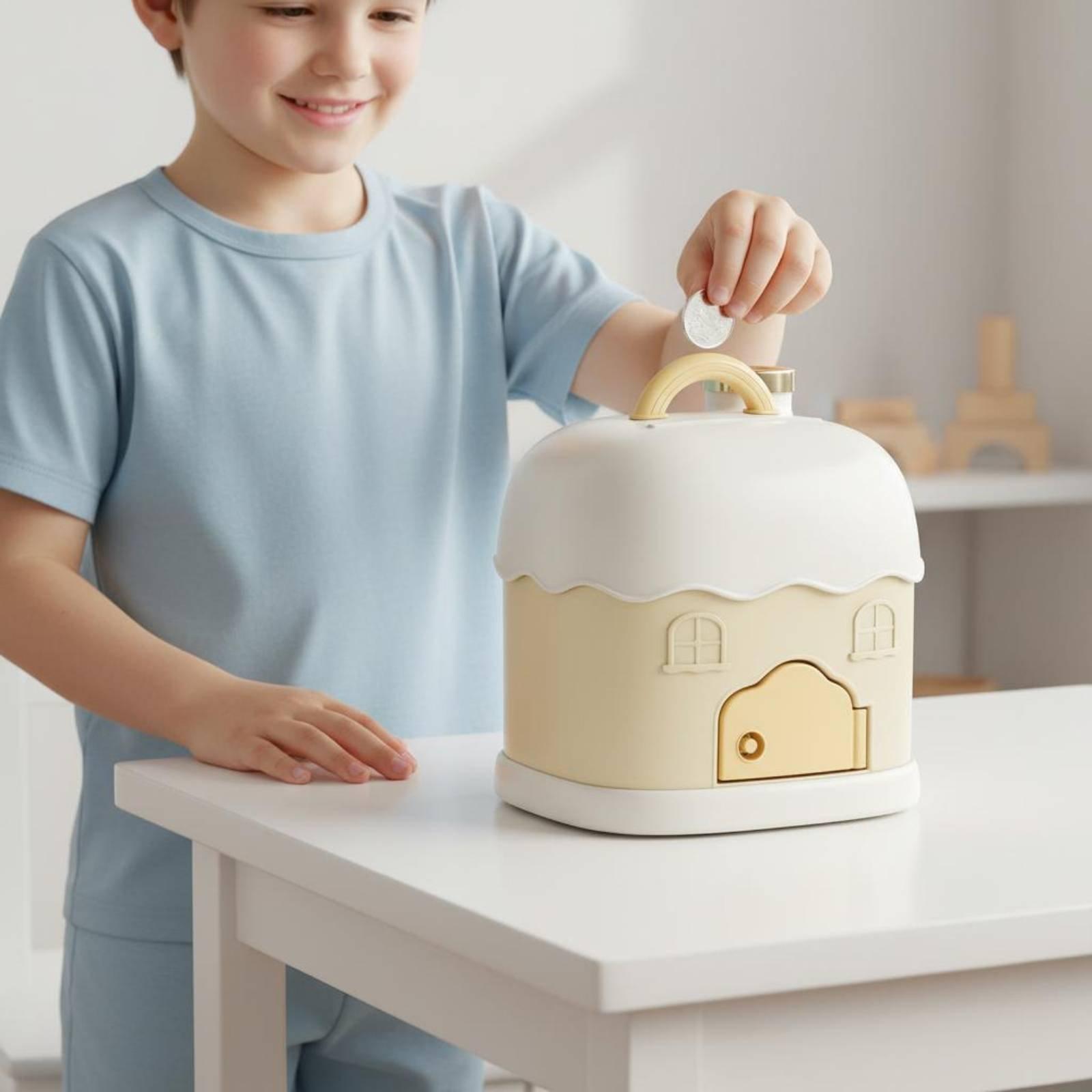 Kids Education Savings - Children Money Bank with Lock Cute