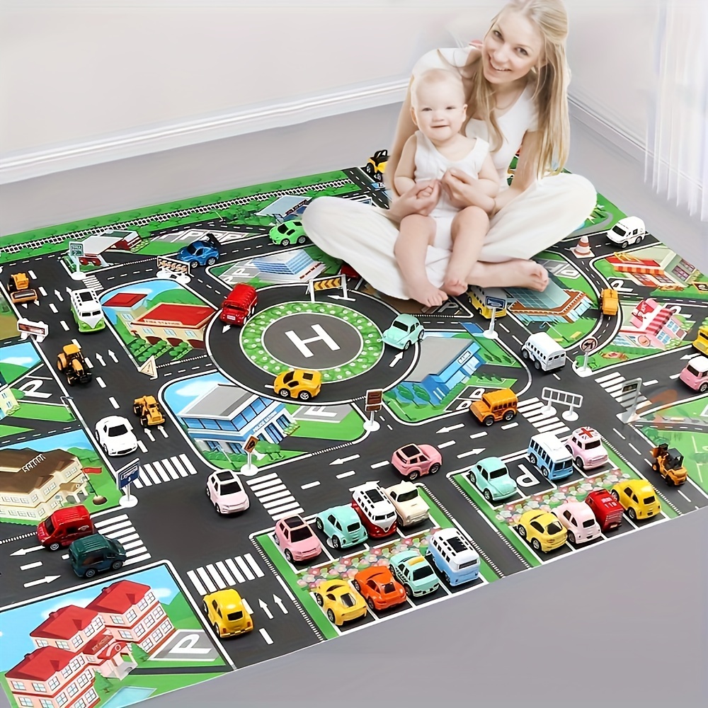 Free Educational Games For Kids - 1pc, City Traffic Play Mat, Large