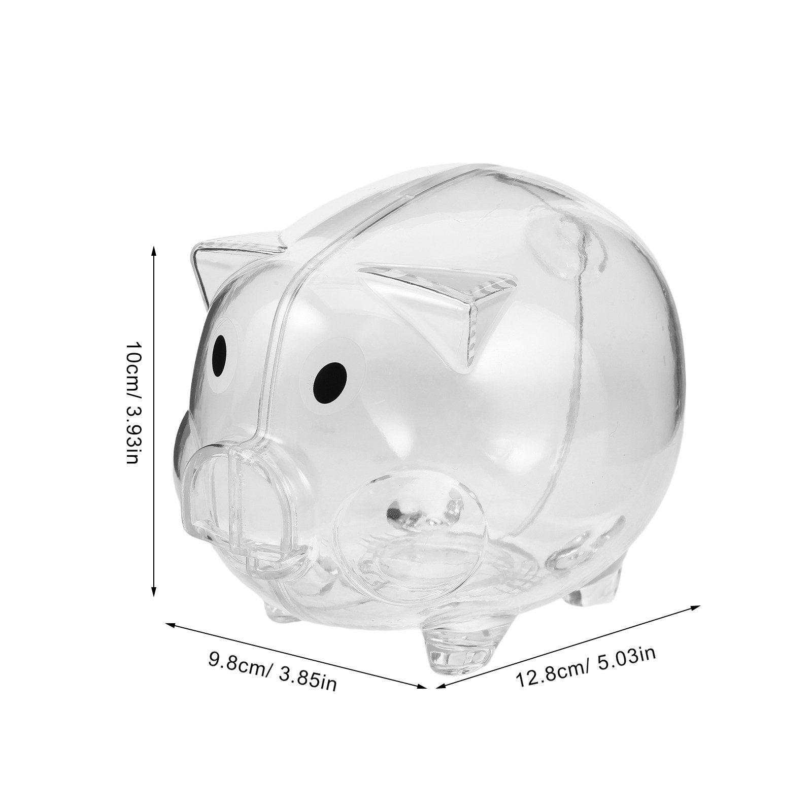 2Pcs Transparent Pig Money Ban - Kids Education Savings ulasan dan harga