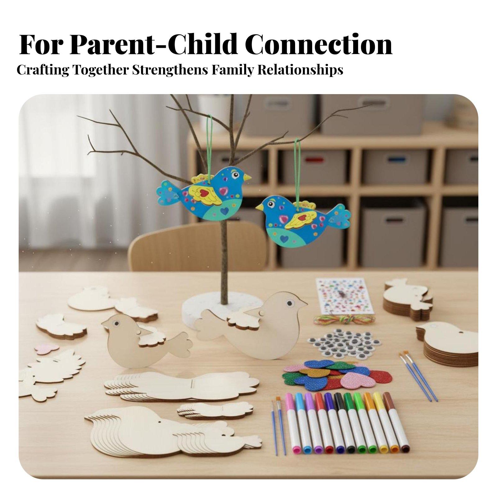 DIY Wooden Bird Ornament Craft - Kids Education Kit ulasan dan harga