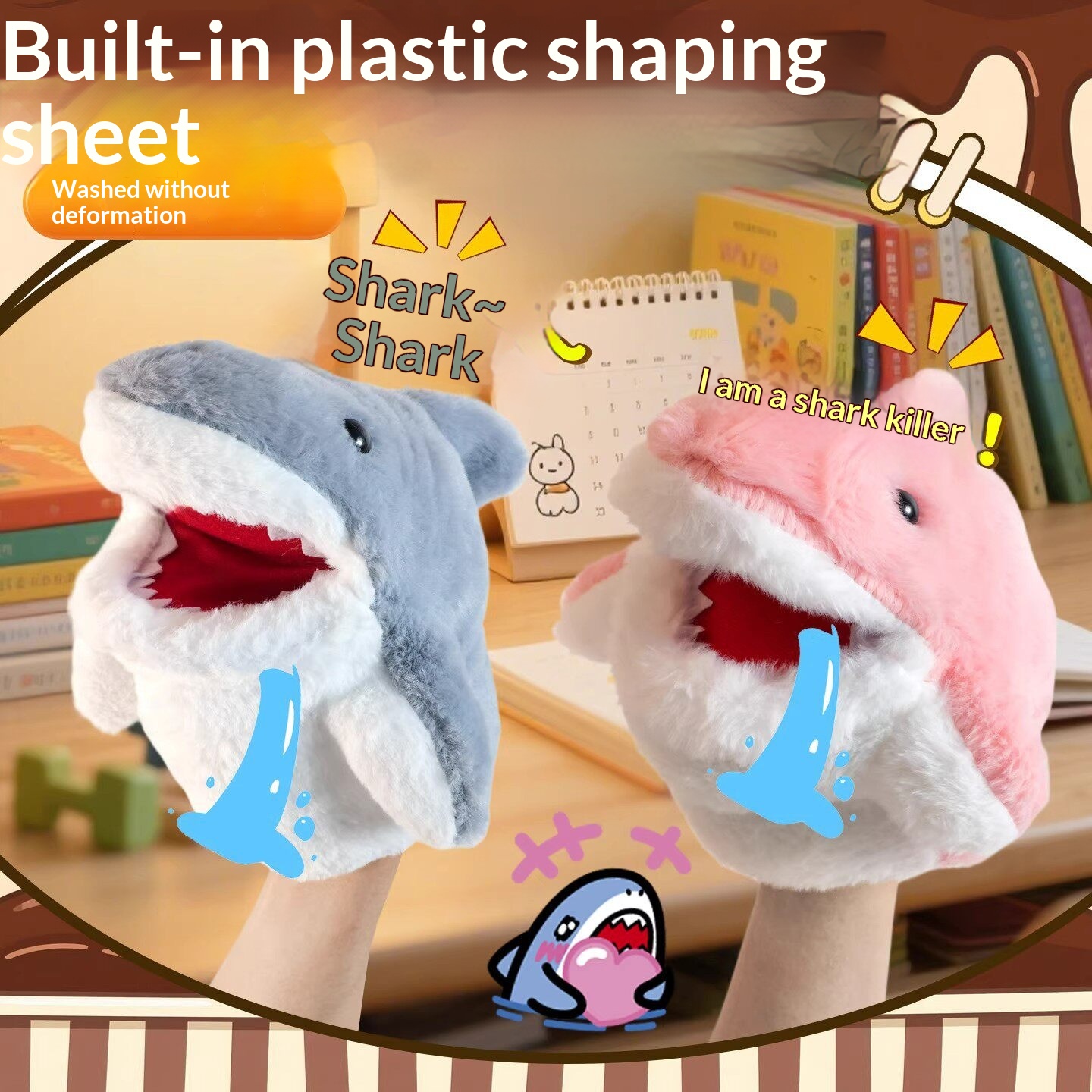Shark Hand Puppet Plush Shark  - Online Educational Games For Kids ulasan dan harga