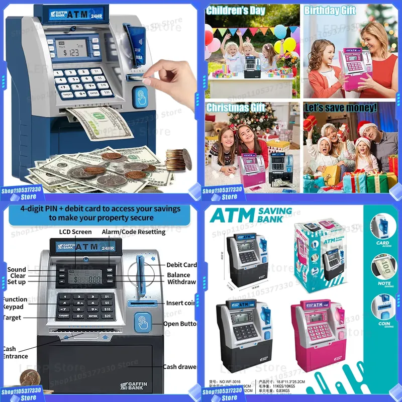 Electric Mini ATM Bank Toy For - Kids Education Savings ulasan dan harga