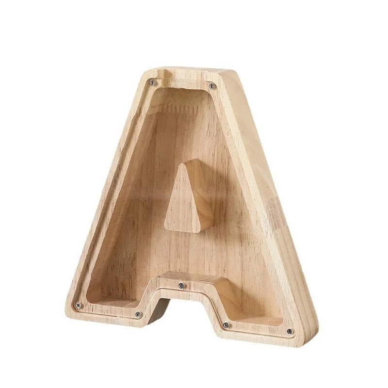 Wooden 26 Letter Alphabet Coin - Kids Education Savings ulasan dan harga