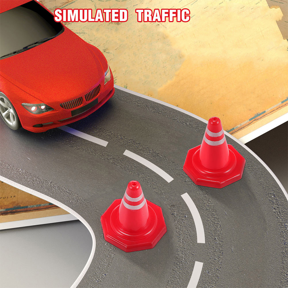 24Pcs Mini Traffic Cones Red P - Kid Educational ulasan dan harga