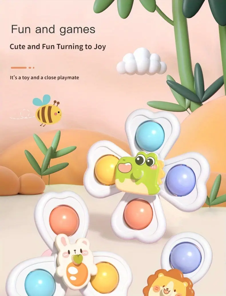 3PCS Suction Cup Spinner Toy B - Free Educational Games For Kids ulasan dan harga