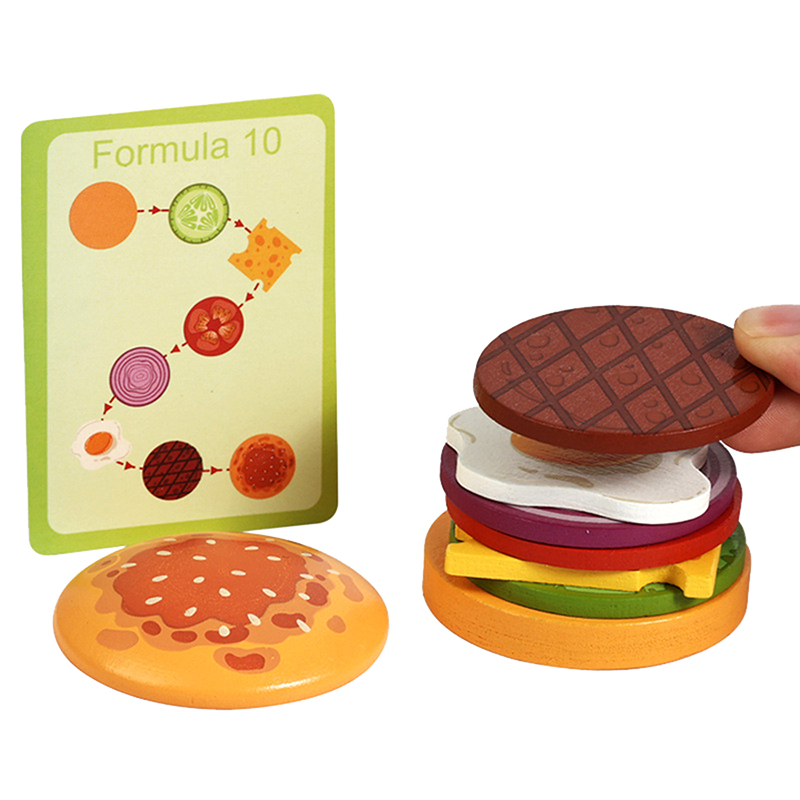 【HAPPY】Wooden Hamburg Sandwich - Happy Kids Education ulasan dan harga